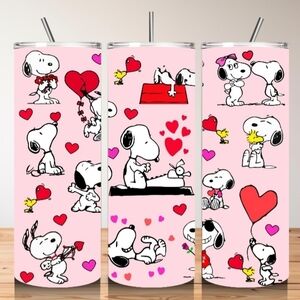 ❤️ Peanuts Snoopy Belle VALENTINE'S Gift 20oz Tumbler